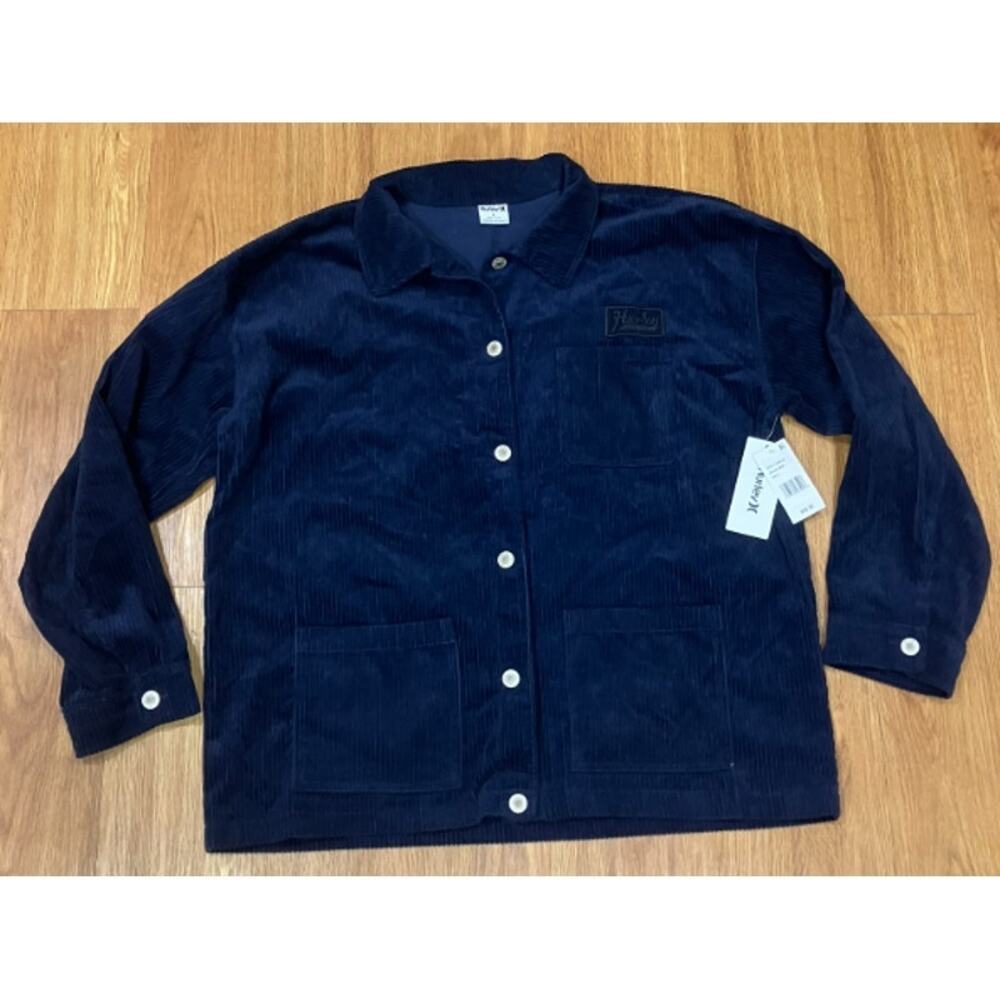 Hurley Men's Corduroy Long Sleeve Overshirt Navy  L